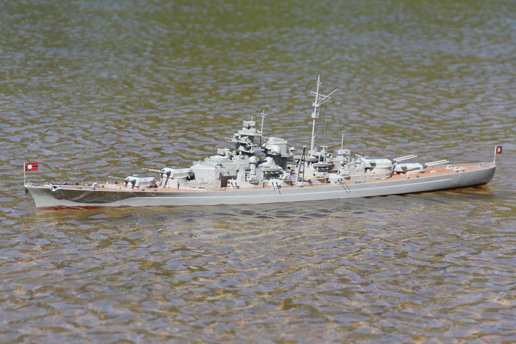 German bismarck cheap military battleship rc