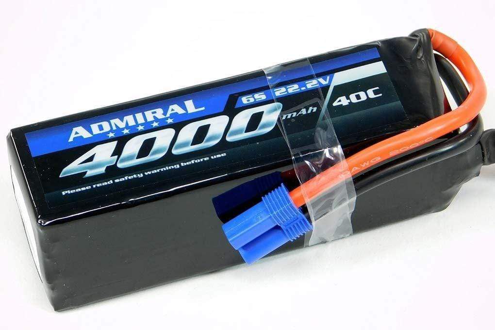 Admiral 4000mAh 6S 22.2V 40C LiPo Battery with EC5 Connector