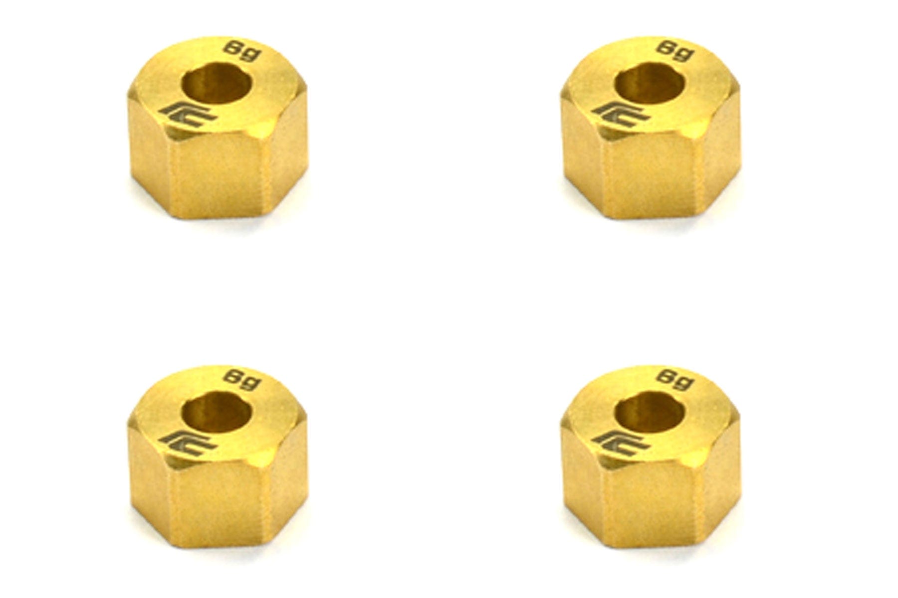 Carisma SCA-1E Brass Wheel Hex Set (4) CIS16083