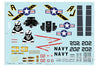 Freewing 64mm EDF F-14 Tomcat Water Slide Decal Set A FJ1141107A