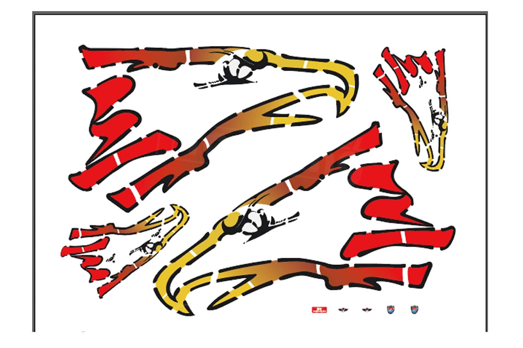 Freewing 90mm EDF PLAAF J-10A Water Decal Set A FJ3211107A