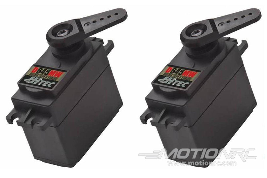 Hitec D-645MW High Voltage High Torque Digital Metal Gear Servo Multi-Pack (2 Servos) HRC6005-035