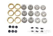 Load image into Gallery viewer, Hobby Plus 1/18 Scale CR18P Silver 6x6 1.2&quot; Steelie Bead Lock Wheel Set HBP240479
