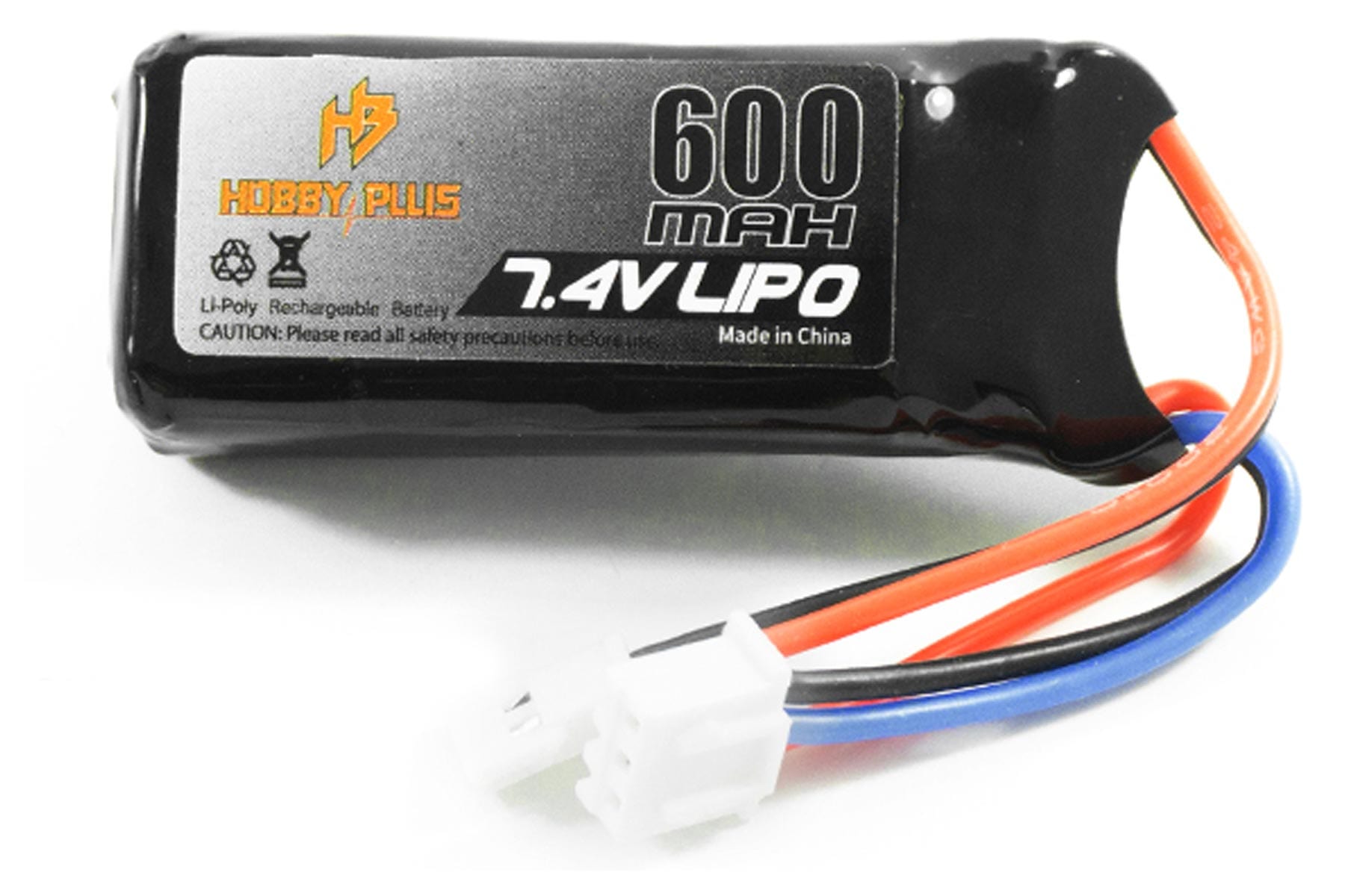 Hobby Plus 600mAh 2S 7.4v Lipo Battery with Micro Connector HBP240063