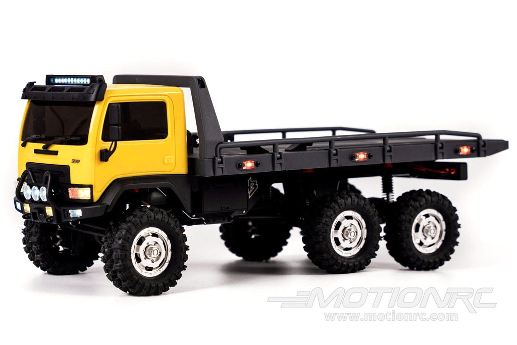 Hobby Plus CR18P Yellow Arktos 1/18 Scale 6x6 Flatbed Truck - RTR HBP1810430