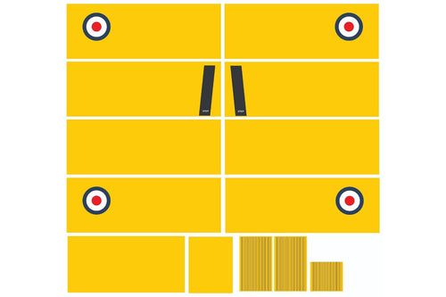 Nexa 1400mm DH.82 Tiger Moth Yellow Covering Set (Wing) NXA1003-308