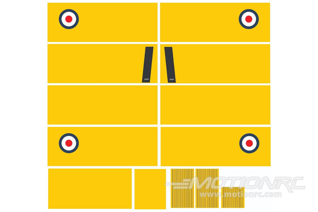 Nexa 1400mm DH.82 Tiger Moth Yellow Covering Set (Wing) NXA1003-308