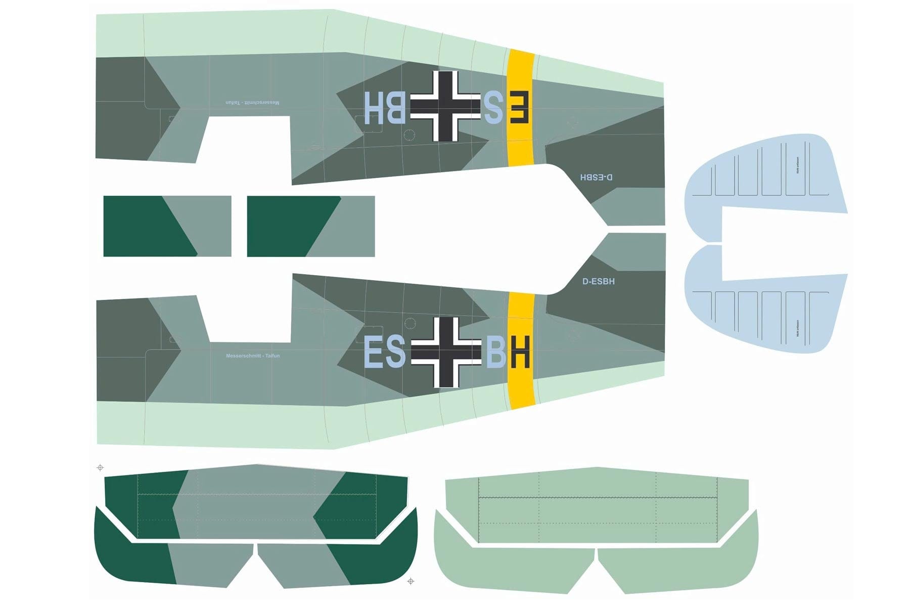 Nexa 1625mm Taifun Camo Covering Set - Fuselage and Tail NXA1068-107