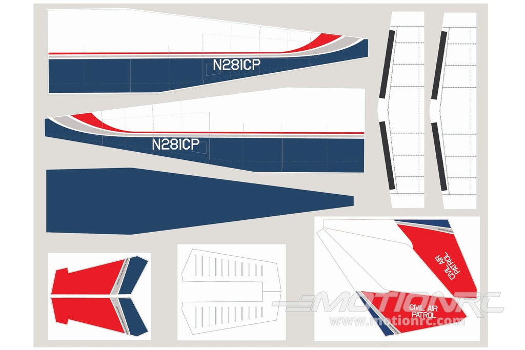 Nexa 1720mm CE-172 Skyhawk Covering Set - Fuselage and Tail NXA1069-107