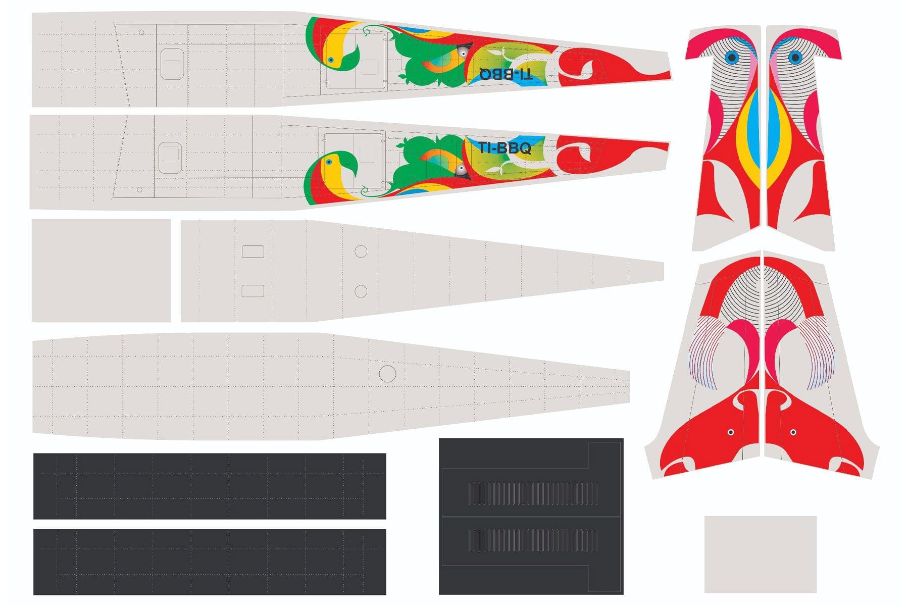 Nexa 1870mm DHC-6 Twin Otter Nature Air Covering Set (Fuselage and Tail) NXA1004-208