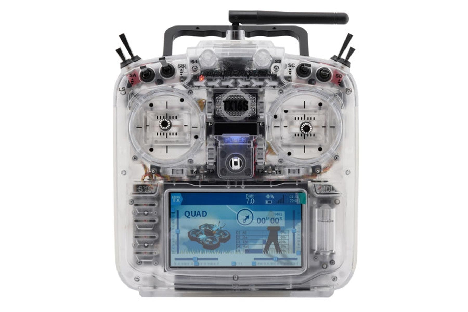 RadioMaster TX16S MKII HALL V4.0 16-Channel ELRS (LBT) Transmitter (Transparent RGB Edition) HP0157-0071-LBT-M2