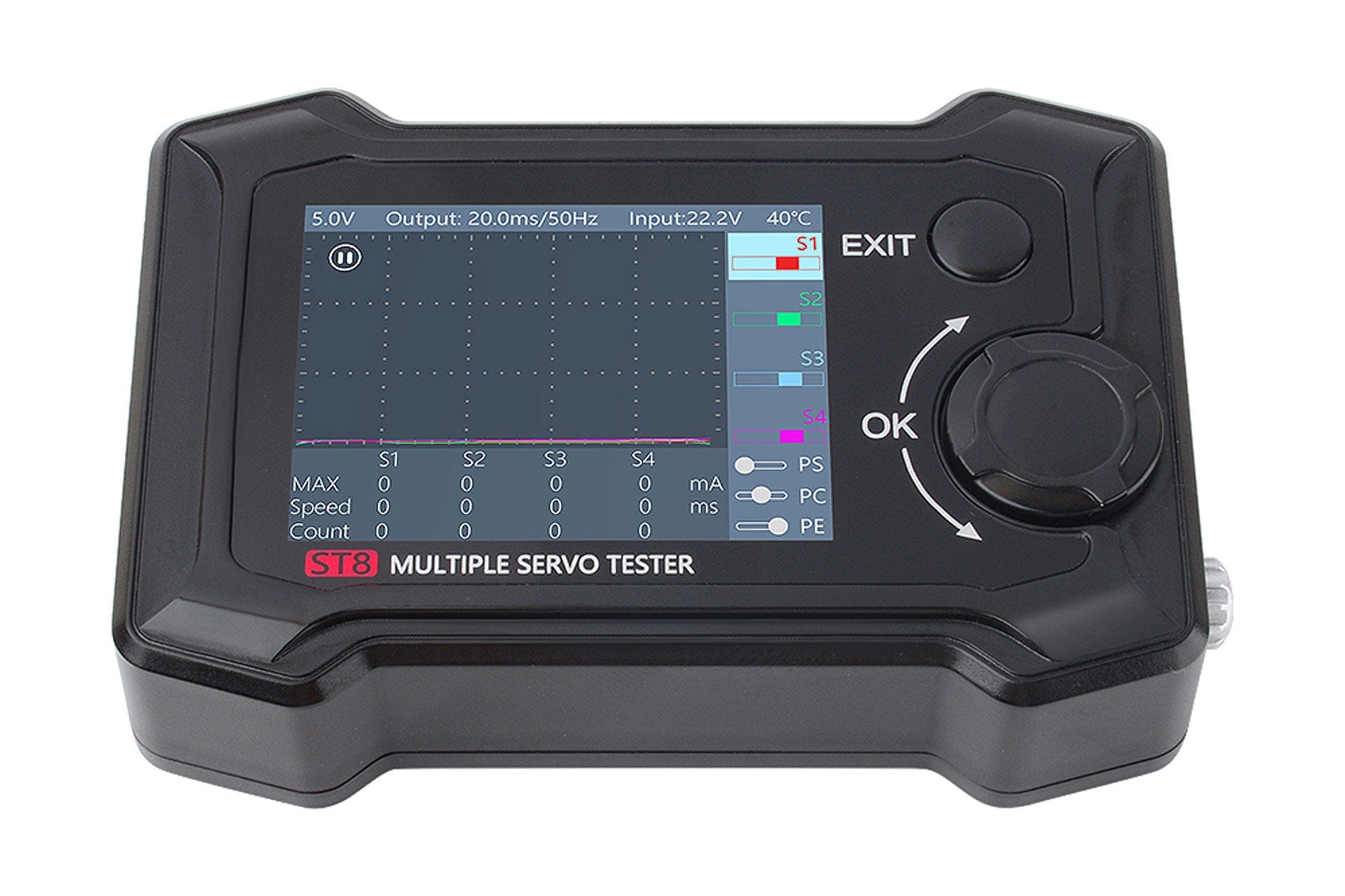 ToolkitRC ST8 Advanced Multiple Servo Tester and Analyzer TK30500