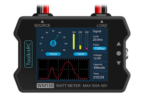 ToolkitRC WM150 150A Advanced Watt Meter and Power Analyzer TK30600