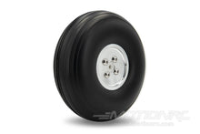 Load image into Gallery viewer, BenchCraft 127mm (5&quot;) x 46mm Treaded Foam PU Wheel w/ Aluminum Hub for 5mm Axle BCT5016-093
