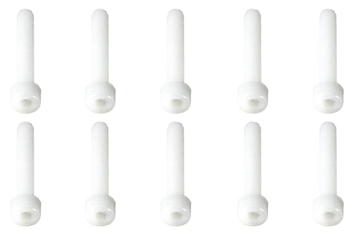 BenchCraft M5 x 30mm Nylon Hex Screws - White (10 Pack) BCT5040-017