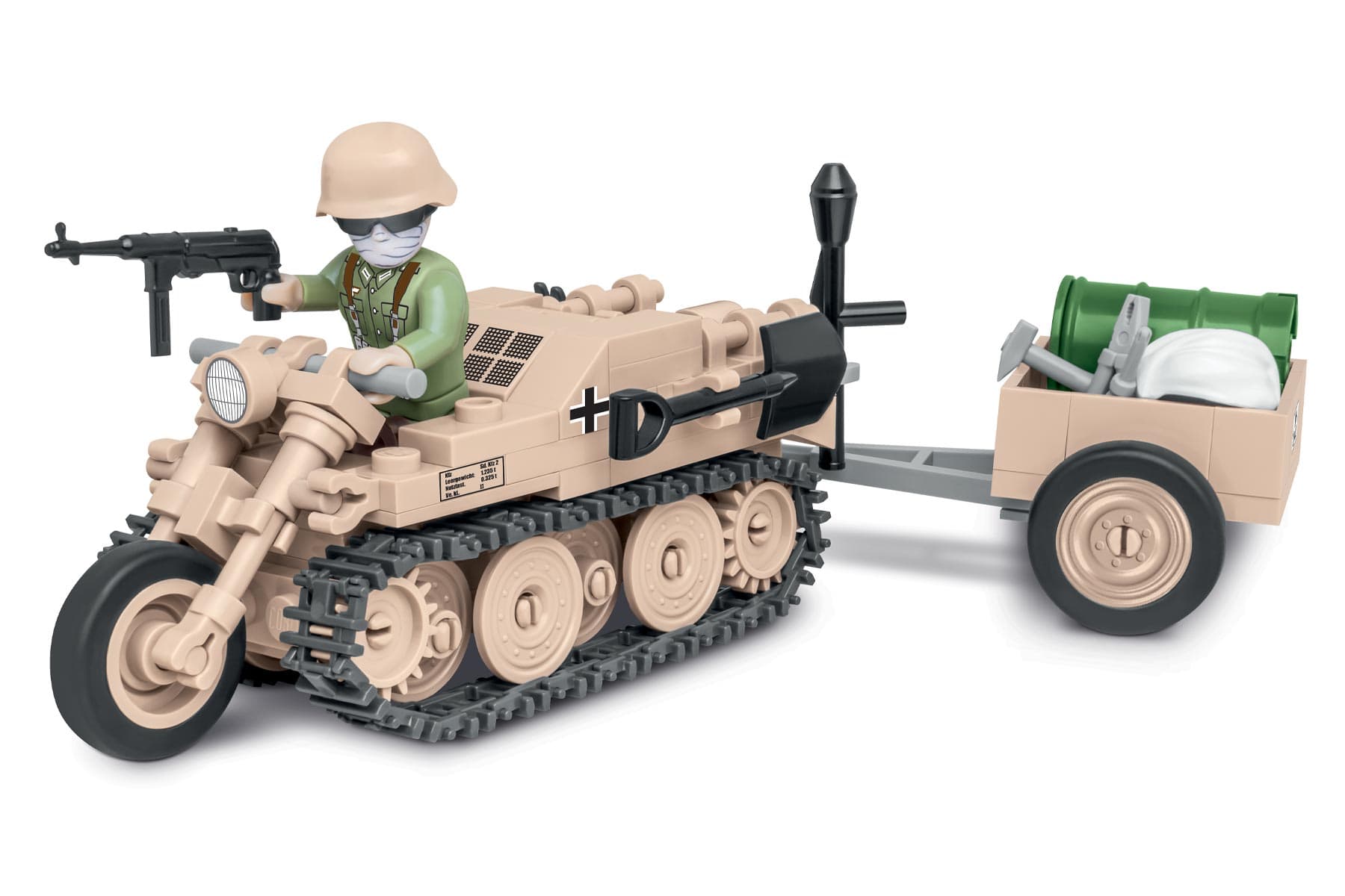 COBI SD.KFZ. 2 Kettenkrad Halftrack Motorcycle Building Block Set COBI-2401