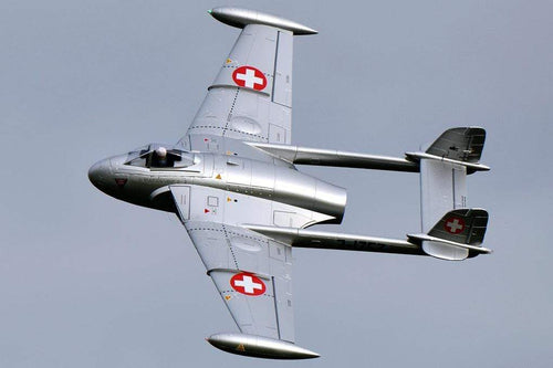 Freewing de Havilland DH-112 Venom V2 Swiss Silver High Performance 90mm EDF Jet - PNP RJ30211P